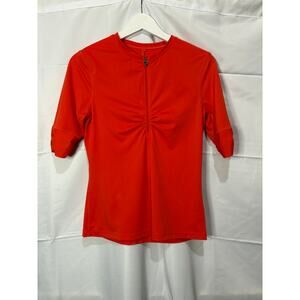 Prana Orange Swim Top Rashguard Shirt Size S